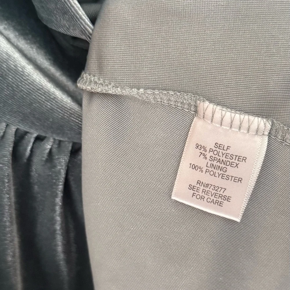 Vylette Slate Blue Velvet Babydoll Mini Dress Size XL Romantic Cottagecore Y2K - Picture 6 of 6